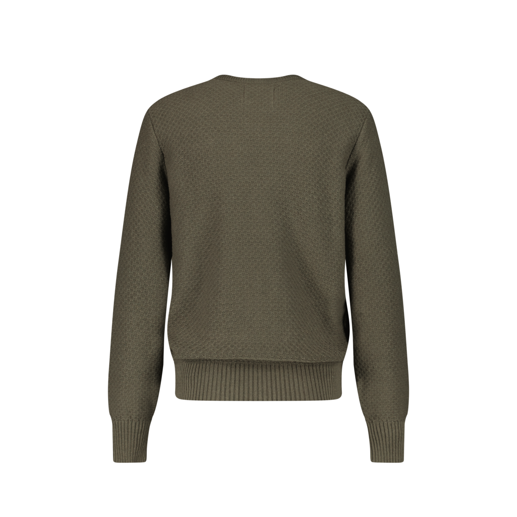 Pull Col Rond Maille Kaki