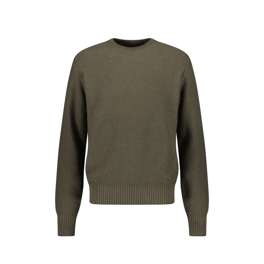 Pull Col Rond Maille Kaki