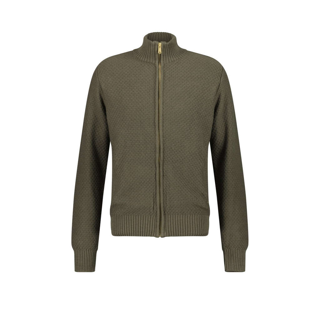 Pull Zippé Kaki